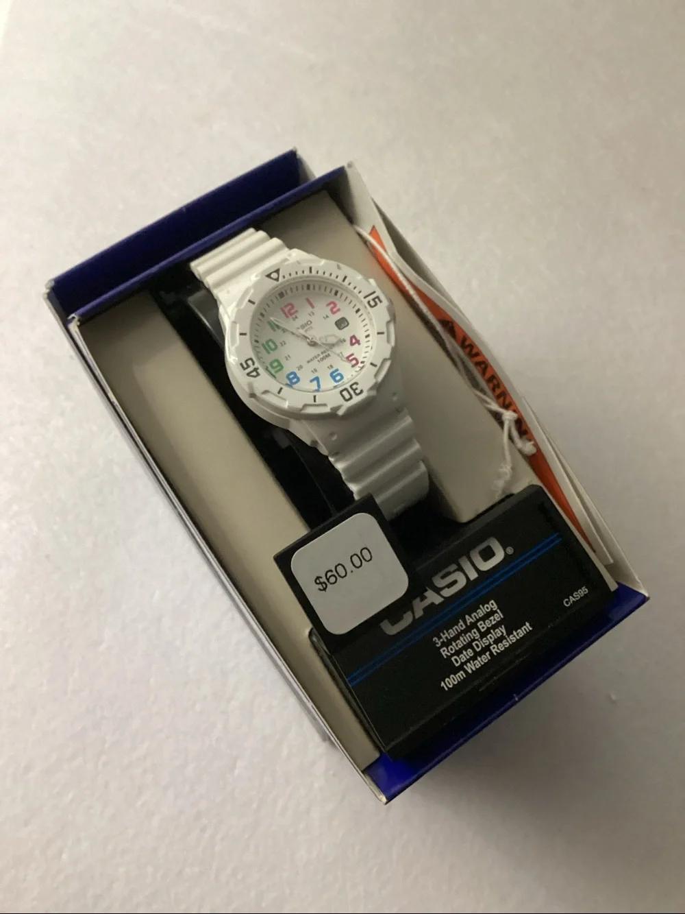 Casio White Resin Strap Watch 34mm